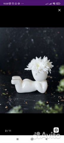 Экочеловечки. Керамическое кашпо горшочек