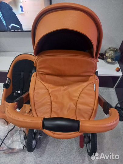 Коляска 2 в 1 эко кожа