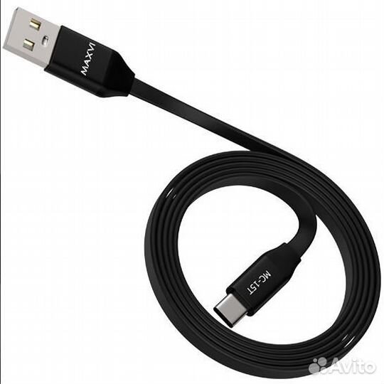 Кабель Maxvi MC-15T black USB-Type C