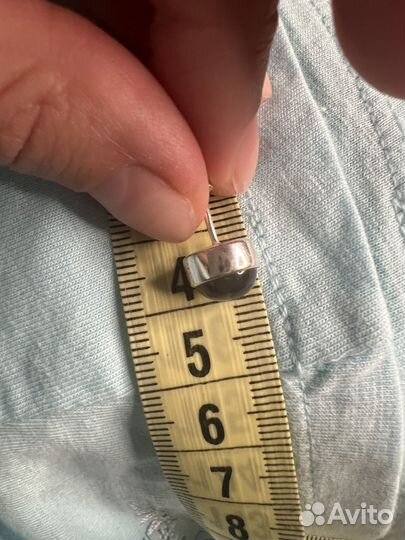 Серьги -пусеты с лабрадоритом Motto