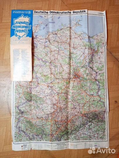 Карта гдр 1960 года на Немецком