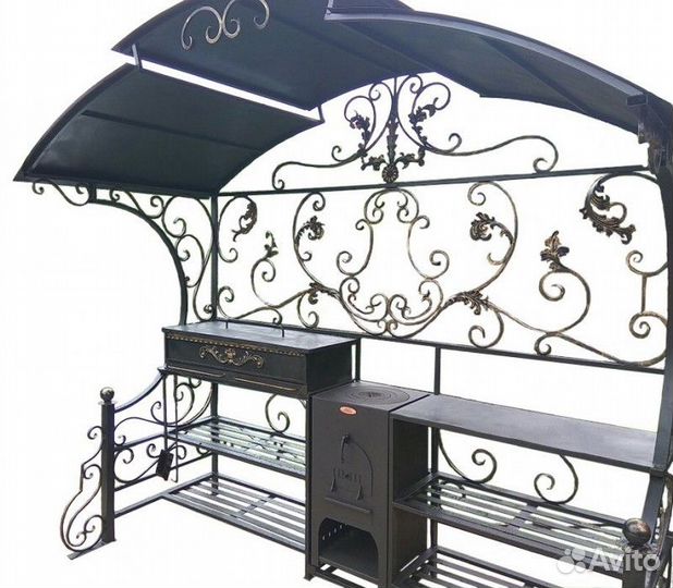 Мангал с печью под казан Вивиен