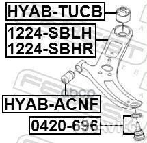 Рычаг подвески перед прав 1224-sbrh 1224sbrh