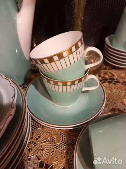 Сервиз чайный Tиффани с сусальным золотом-Lichte G