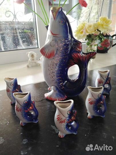 Фарфоровый сервиз,Рыбки