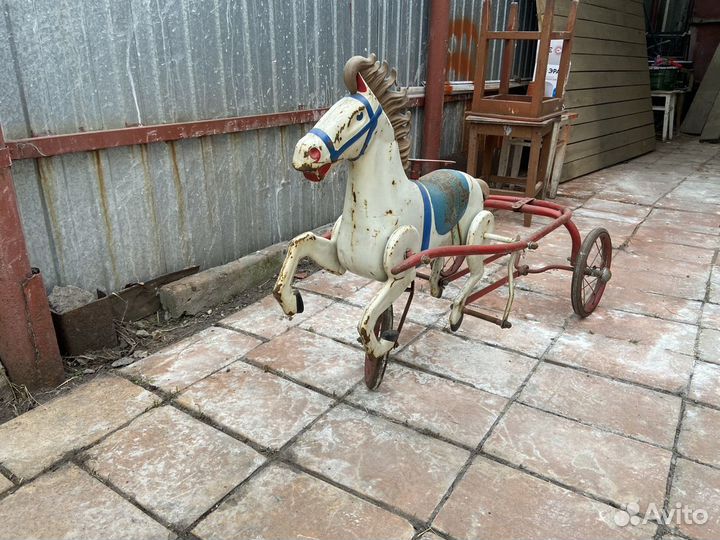 Конь педальный игрушка СССР