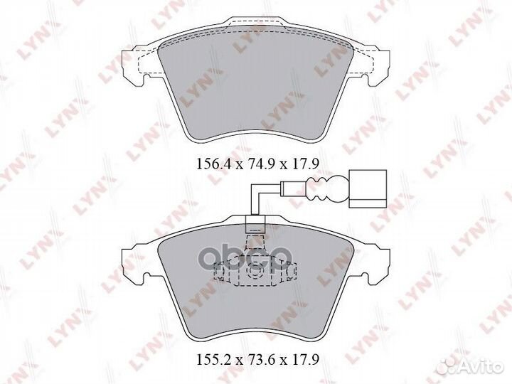 Колодки тормозные дисковые перед BD8032 LYN