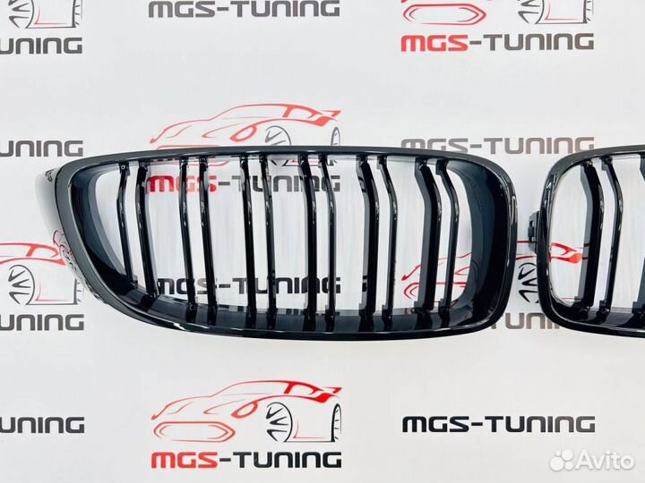 Решетка BMW 4 f32 в стиле М4 черная глянцевая