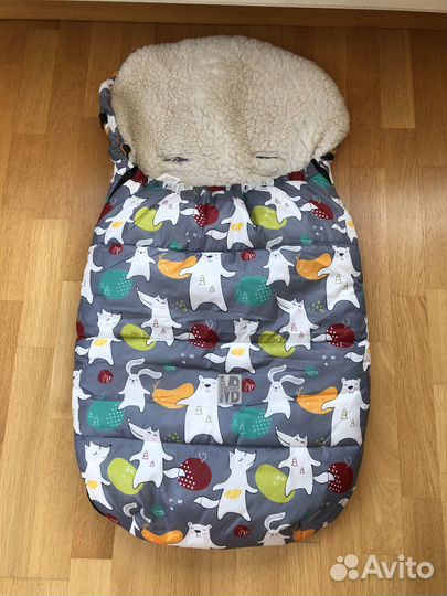 Зимний конверт в коляску с варюшками