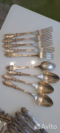 Мельхиоровые ложки вилки ножи СССР