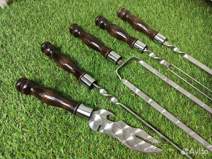 Шампура с деревянной ручкой