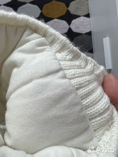 Шапочка для девочки теплая 44-46 размер