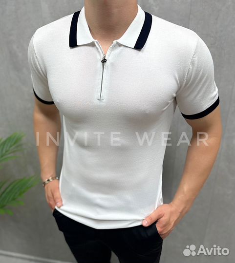 Футболки мужские поло белые рубашки