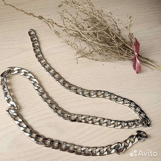 Цепь металлическая никель 67 см