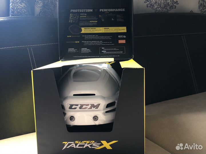 Хоккейный шлем CCM super tacks X белый размер М