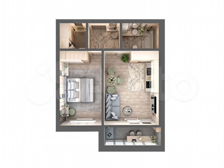 2-к. квартира, 39,4 м², 25/27 эт.