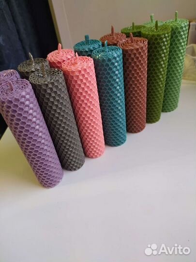 Свечи из цветной вощины. Интерьерные. Опт