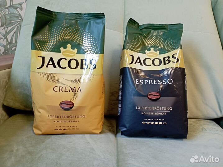 Кофе в зернах 1кг Jacobs