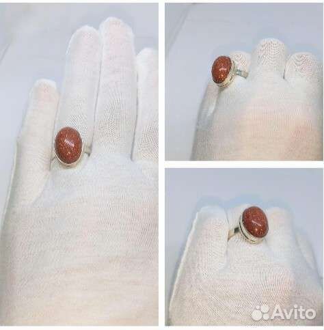 Кольцо - Авантюрин - Серебро 925 - Винтаж