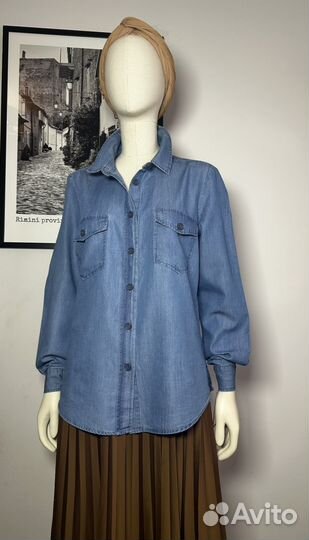 Брендовая джинсовая рубашка 44-46-48