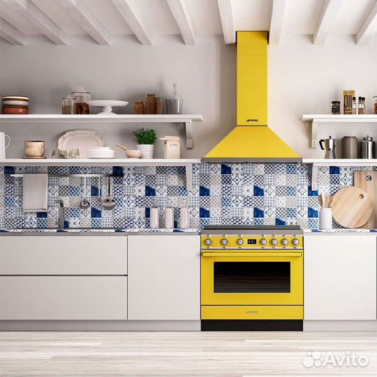 Варочный центр smeg CPF9gmyw+вытяжка KPF9YW