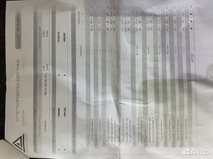 Форсунка топливная ford renger 2.2