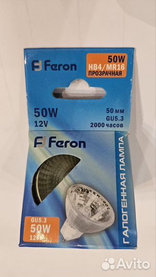 Галогенная лампа Feron MR16 50W 12v Gu 5.3