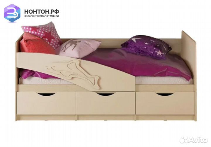 Кровать Дельфин бежевая