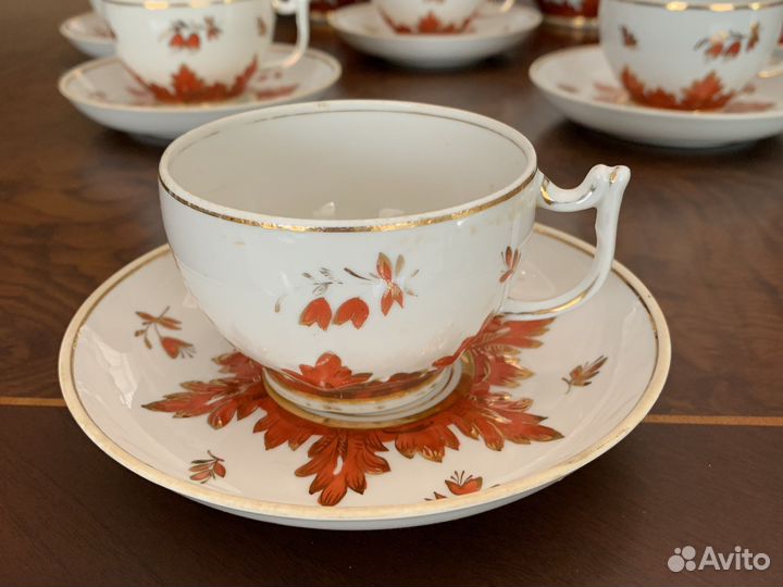 Сервиз чайный вербилки, дулево 20-е годы