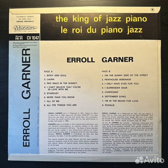 Erroll Garner–The King Of Jazz Piano - 16 Hits