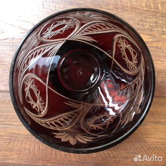 Ваза рубиновое стекло СССР