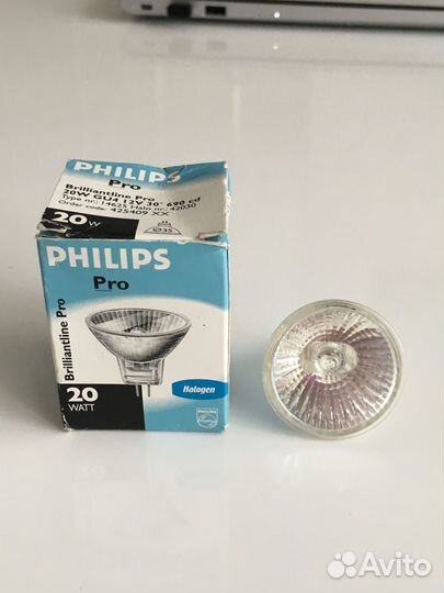 Галогенная лампа phillips pro 20w, 12v, gu4