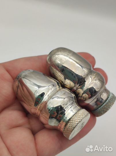 Солонка перечница горчичница серебрение высота 5