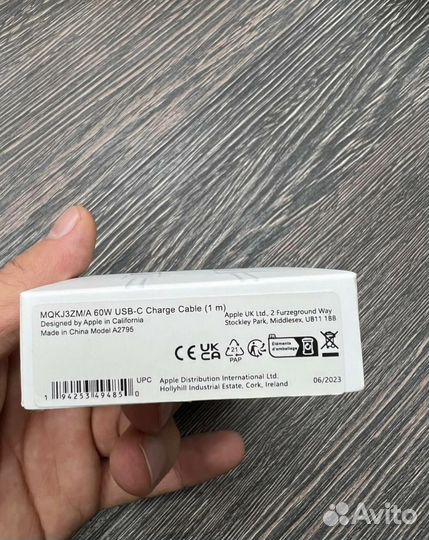 Кабель type c-type c оригинал 60w для iPhone 15 1m