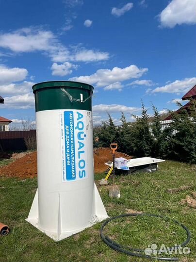 Копка колодца. Установка септика