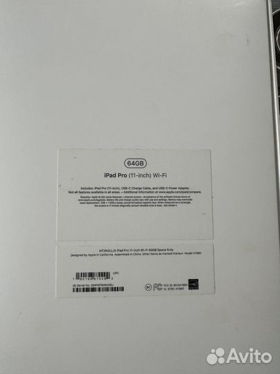 iPad pro 11 2018 64gb