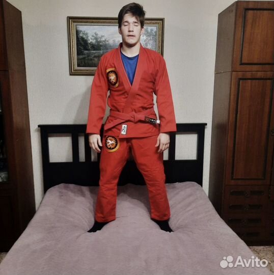 Красное Кимоно Грэпплинг А2 - А3 рост 170 - 180 см