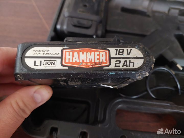 Аккумуляторная дрель Hammer