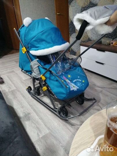 Детские сани с колесами