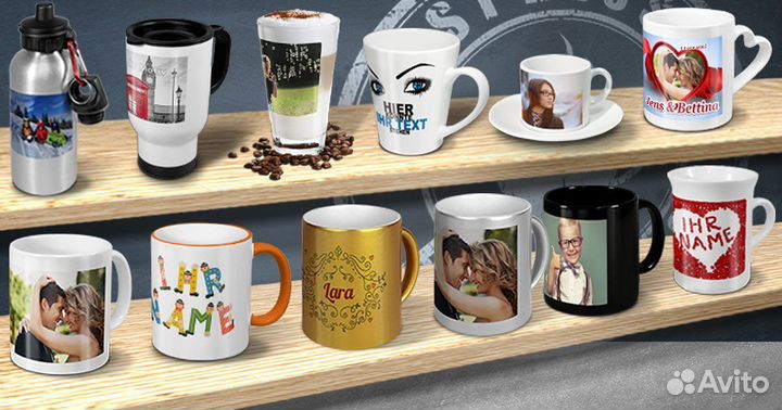 Печать на футболках, кружках, бейсболках, тарелках