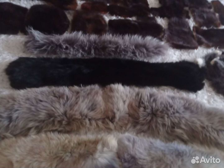 Воротники, шкурки из фабричного меха