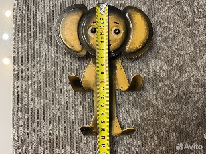 Крючок металл винтаж СССР Чебурашка