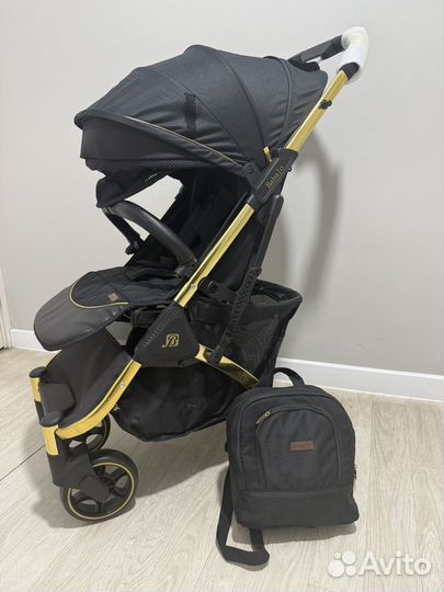 Коляска babalo золотая рама