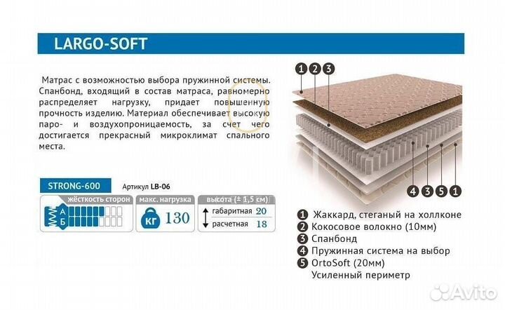 Матрас 90x200