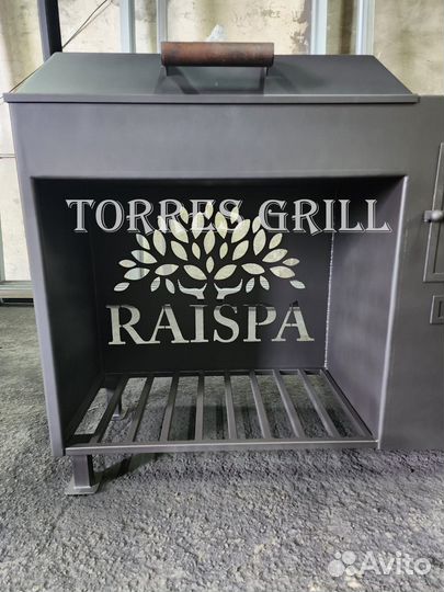 Мангал с печью под казан