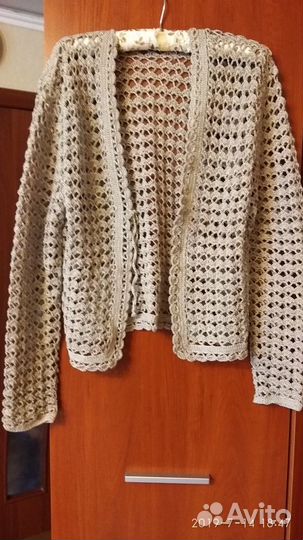 Летняя кофта из натурального льна ручной работы