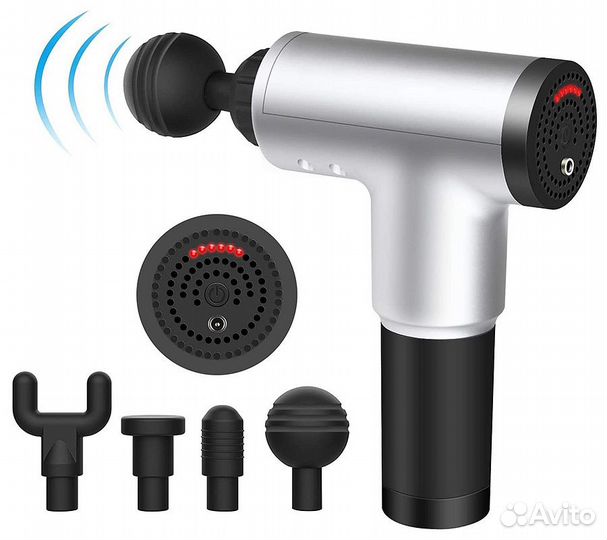 Массажер перкуссионный CleverCare Sport gun, сереб