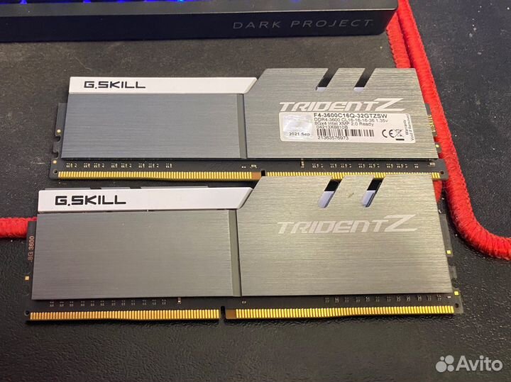 G skill trident z F4-3600C16Q-32gtzsw 32гб