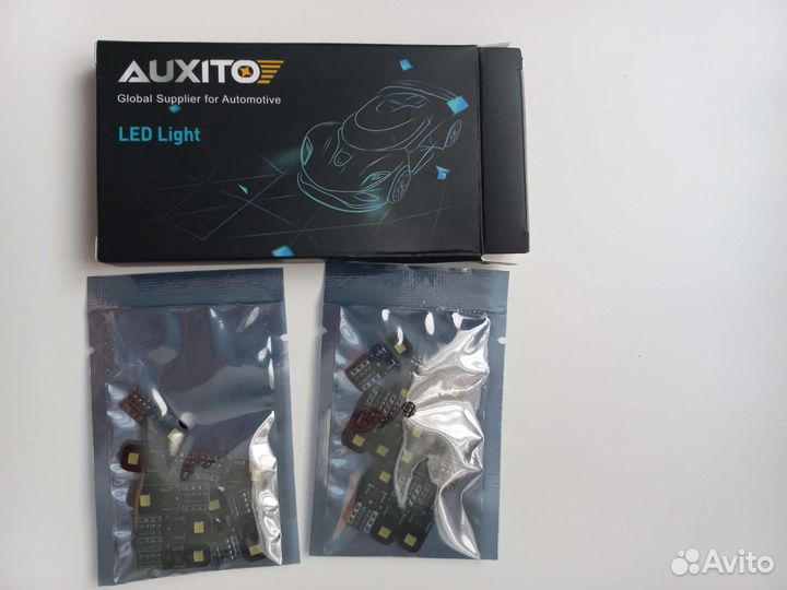 Светодиодные лампы led w5w t10 (10 шт)