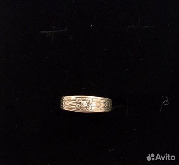 Кольцо серебряное 1993 года 925 пробы с фианитом